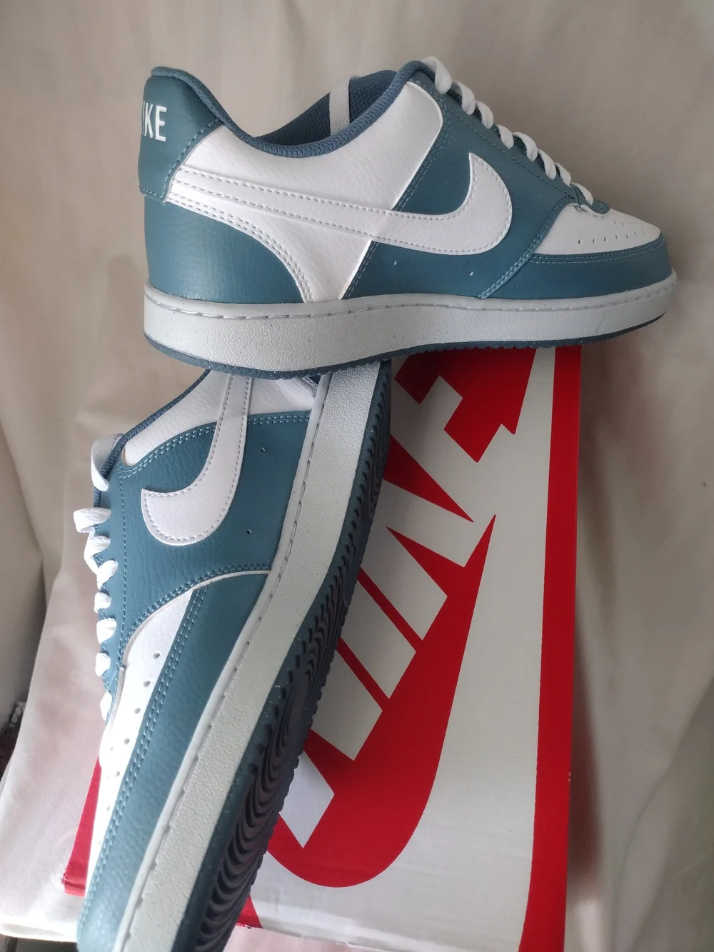 Nike Women’s Low-Top Sneakers in Teal Blue and White
